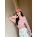 Img 4 - Korean Office Slim Look Solid Colored Under Stand Collar Sweater Women
