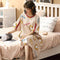 Summer Women Pyjamas Pocket Design Trendy ins Home Outdoor Cotton Teens Mid-length Sleepwear