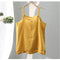 Img 1 - Cotton Art Vintage Thin Embroidered Flower Blend Strap Women Loose All-Matching Tank Top Summer Camisole