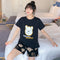 Pajamas Women Summer Short Sleeve Korean Student Thin Plus Size Adorable Cartoon Outdoor Loungewear Sets Sleepwear