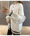 IMG 109 of Student Korean Pocket Sweater Women Loose V-Neck Long Sleeved Matching Knitted Cardigan Outerwear