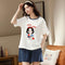 Pajamas Short Sleeve Women Cartoon Knitted Cotton Loungewear Sleepwear