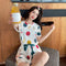 IMG 110 of Sets Korean Adorable Loungewear Women Loose Thin Summer Short Sleeve T-Shirt Shorts Pajamas Sleepwear