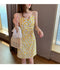 Img 3 - Summer Daisy Dress Slip Korean Girlfriends A-Line Floral Skirt Tops Women Skirt