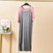 Women Summer Pajamas Pyjamas Modal Cotton Short Sleeve Double Colour Spliced Dress Sleepwear