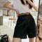 IMG 119 of Free Belt Cotton Suits Shorts Women Summer Korean Wide Leg Pants Loose Slim Look All-Matching Bermuda Shorts