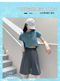 IMG 103 of Suits Shorts Women Summer Thin Loose Pants Wide Leg High Waist Straight A-Line Sexy Casual Bermuda Shorts