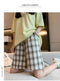 IMG 114 of Chequered Shorts Women Summer Thin Loose Straight Pants High Waist Casual Wide Leg Bermuda Shorts