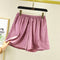 Img 9 - Shorts Women Summer High Waist Drape Plus Size Wide Leg Pants Outdoor Thin Solid Colored Pajamas Culottes Pants