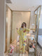 IMG 138 of Streaming Popular Casual Pajamas Women Cardigan Sleeve Length Pants Europe Loungewear Sets Sleepwear