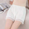 Img 7 - Lace Safety Pants Summer Women Thin Loose Anti-Exposed Plus Size Non Folded Ice Silk Bow Track Shorts