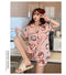 IMG 112 of Summer Silk Pajamas Women Sweet Look Adorable Cartoon Lapel Cardigan Short Sleeve Shorts Popular Loungewear Sets Sleepwear