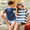 Couple Pajamas Women Summer Cotton Short Sleeve Korean Men Casual Thin Loungewear Two-Piece Sets Sleepwear