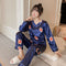 Korean Sweet Look Casual V-Neck Replica Long Sleeved Pajamas Women Sets Loungewear Sleepwear