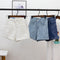 IMG 109 of Summer Korean High Waist Straight Denim Shorts Women Loose Slim Look A-Line Hot Pants Shorts