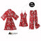 Pajamas Sets Women Korean Personality Printed Loungewear Five-Piece Sleepwear