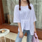 IMG 125 of Trendy Doll Blouse Plus Size Short Sleeve T-Shirt Women Summer Loose Niche Slim Look Tops Undershirt T-Shirt