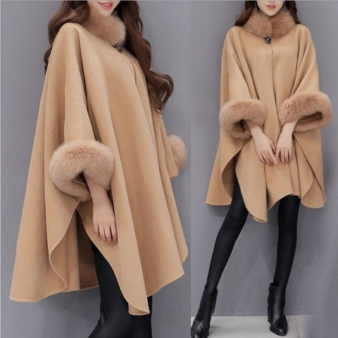 Img 9 - Korean Mid-Length Wool Coat Elegant Shawl Women