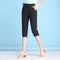 Img 9 - Ice Silk Cotton Blend Women Summer Three Quarter Casual Loose Slim-Look Ankle-Length Carrot Pants