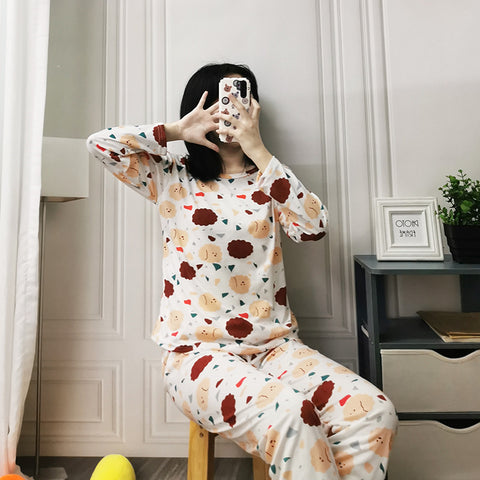 Summer Women Short Sleeve Sets Pajamas Mid-Length Cropped Pants Outdoor Loungewear Mickey Mouse Sleepwear