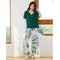 Summer Cotton Pajamas Pants Women Thin Wide-legged Loose Drape Long Plus Size Japanese Pregnant Woman Outdoor Sets Sleepwear