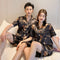 Couple Pajamas Silk Summer Short Sleeve Women Korean Sets Men Thin Plus Size Loose Loungewear Sleepwear