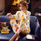 Pajamas Women Cotton Long Sleeved Korean Two-Piece Sets Loose Plus Size Outdoor Loungewear Sleepwear