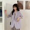 IMG 103 of Blazer Women Summer Korean Casual All-Matching Thin Elegant Loose Three-Quarter Length Sleeves Popular Suit Outerwear