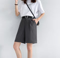 Img 7 - Suits Shorts Women Summer Thin Casual High Waist Loose Slim Look Wide Leg Pants Plus Size
