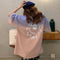 Personality Design Dye Mix Colours Short Sleeve T-Shirt Women Plus Size Student Korean Loose Funny Printed INS Tops T-Shirt