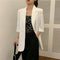 IMG 134 of Blazer Women Summer Korean Casual All-Matching Thin Elegant Loose Three-Quarter Length Sleeves Popular Suit Outerwear