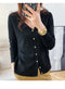 IMG 145 of Undershirt V-Neck Cardigan Short Matching Sweater Women Loose Long Sleeved Knitted Thin Outerwear