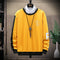 Long Sleeved Sweatshirt Teens Round-Neck Spliced Outerwear