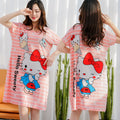 Img 37 - Pajamas Women Summer Loose Pyjamas Korean Adorable Plus Size Teenage Girl Pregnant Woman Loungewear