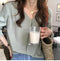 IMG 115 of Sweater Women Loose All-Matching Lazy Cardigan French Tops Demure Outerwear
