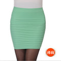 Img 21 - Striped Hip Flattering Women High Waist Slimming Stretchable Plus Size Pencil Skirt