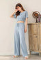 Img 7 - Ice Silk Loose Plus Size Breathable Casual Wide Leg Pants Loungewear Home Outdoor Trendy Sets