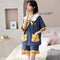 Pajamas Women Summer Cotton Short Sleeve Pants Sets Korean Princess Loose Loungewear Thin Sleepwear