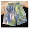 IMG 108 of Dye American Trendy Shorts Women High Waist Slim Look Cotton Student insBermuda Shorts
