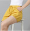 IMG 105 of Striped Cotton Shorts Short Wide Leg Women Pants Summer Loose Pocket Elastic Waist Shorts