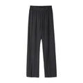 Img 5 - Splitted Pants Women High Waist Straight Floor Length Suit Drape Long