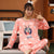 Img 1 - Pajamas Women Cotton Long Sleeved Casual Two-Piece Sets Plus Size Loungewear