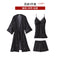 Pajamas Women Sexy Five-Piece Silk Padded Strap Pyjamas Loungewear Sleepwear