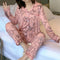 IMG 140 of Pajamas Women Adorable Cartoon Long Sleeved Loose Thin Loungewear Two-Piece Sets Outdoor Sleepwear