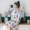 Pajamas Women Summer Adorable Cartoon Short Sleeve Pyjamas Student Outdoor Loungewear Sleepwear