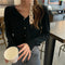 Img 3 - chicShort Sweater Thin Solid Colored Bare Belly Tops Women Trendy Cardigan