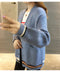 IMG 121 of Student Korean Pocket Sweater Women Loose V-Neck Long Sleeved Matching Knitted Cardigan Outerwear