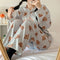 IMG 123 of Pajamas Women Long Sleeved Korean Sweet Look Adorable Teens Student Outdoor Pants Loungewear Two-Piece Sets Sleepwear