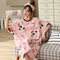 Summer Women Pyjamas Pocket Design Trendy ins Home Outdoor Cotton Teens Mid-length Sleepwear