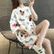 Summer Short Sleeve Pajamas Women Adorable Sweet Look Cartoon Plus Size Loungewear Sets Sleepwear